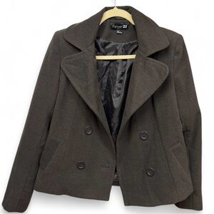Forever 21 Gray Peacoat